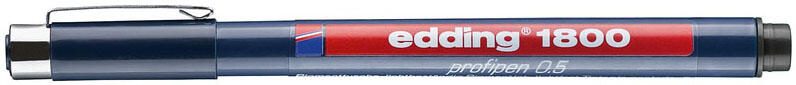 edding 1800 Fineliner 0.1 + 0.3 + 0.5 mm Schwarz