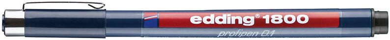 edding 1800 Fineliner 0.1 + 0.3 + 0.5 mm Schwarz