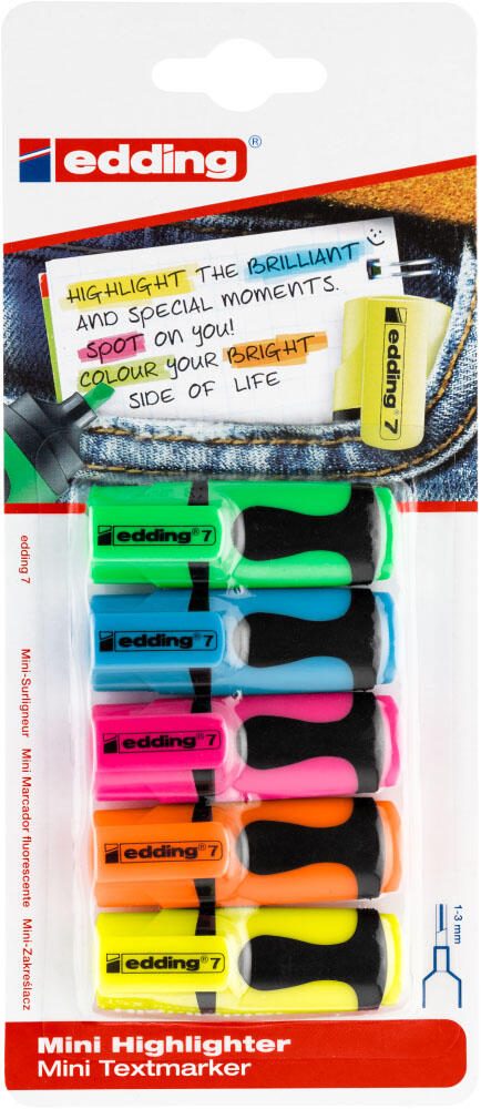 edding Mini Highlighter Textmarker Mehrfarbig