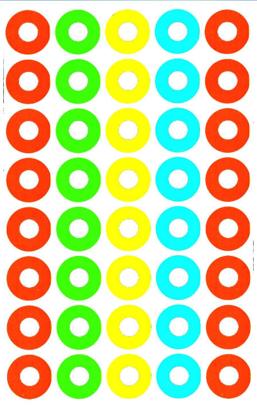 AVERY Zweckform Lochverstärker rot, grün, gelb, blau