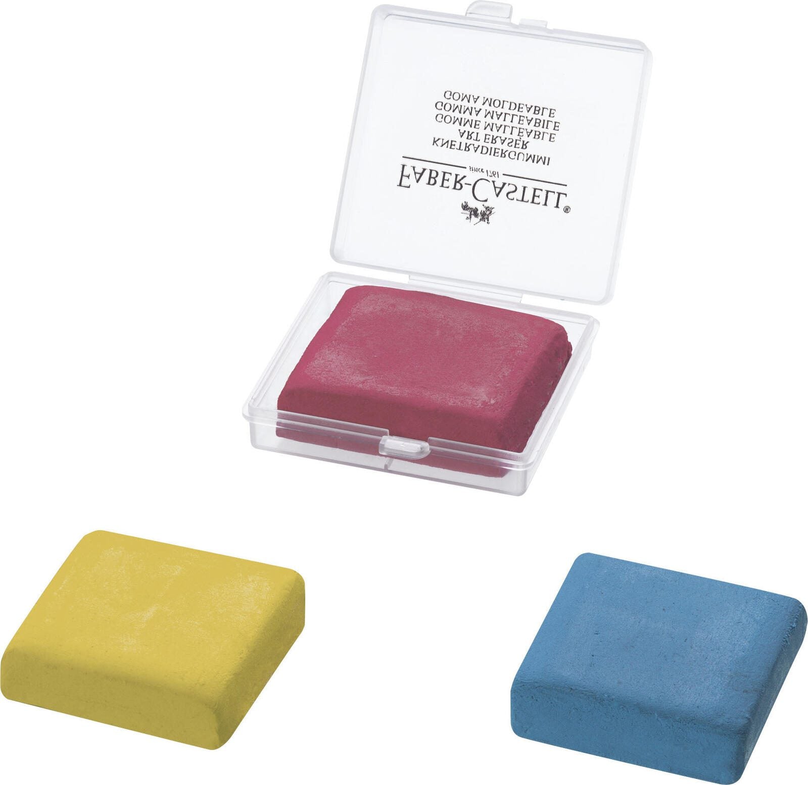 FABER-CASTELL Knetgummi gelb, rot oder blau