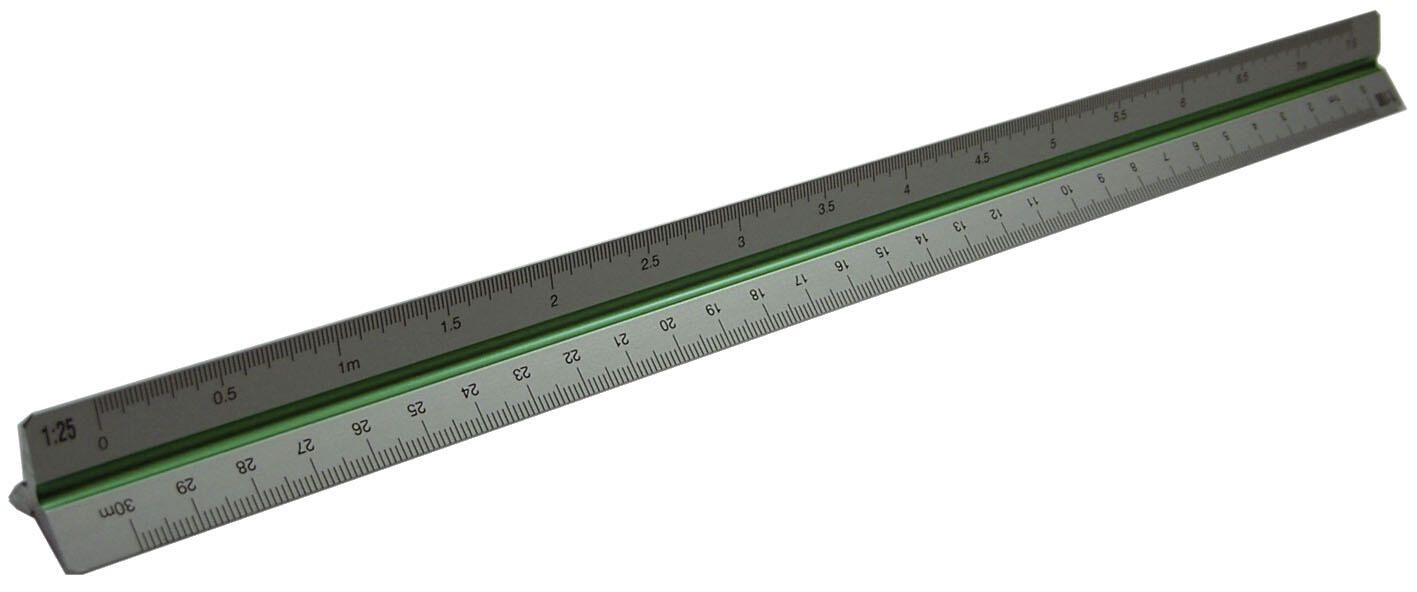 RUMOLD Dreikantlineal 30 cm
