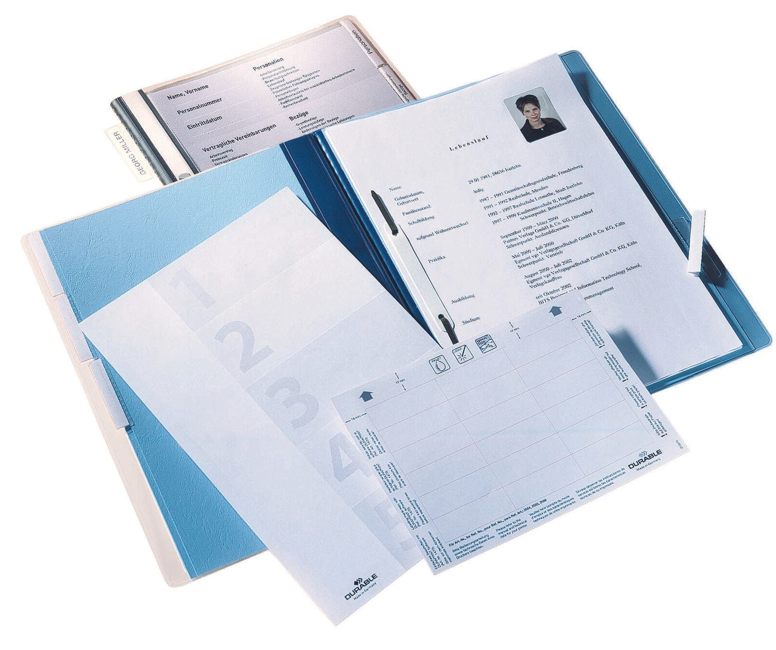 DURABLE Personalhefter DIN A4 kaufmännische Heftung blau