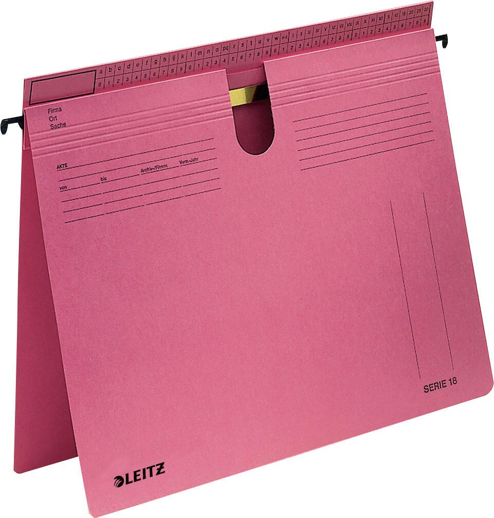 LEITZ Alpha Hängehefter Amtsheftung / kaufmännische Heftung DIN A4 rot