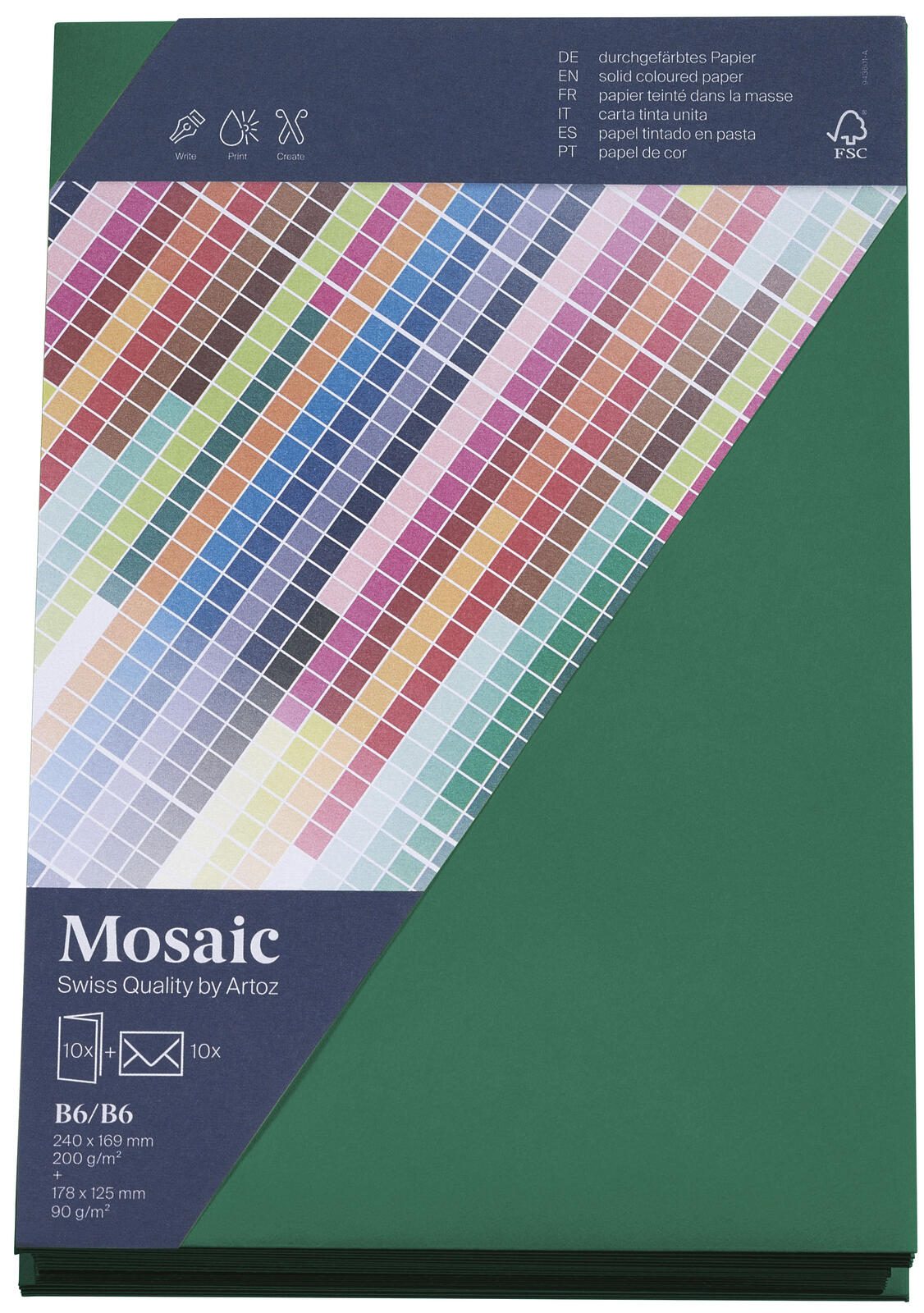 artoz Faltkarten mit Briefumschlägen DIN B6 tannengrün