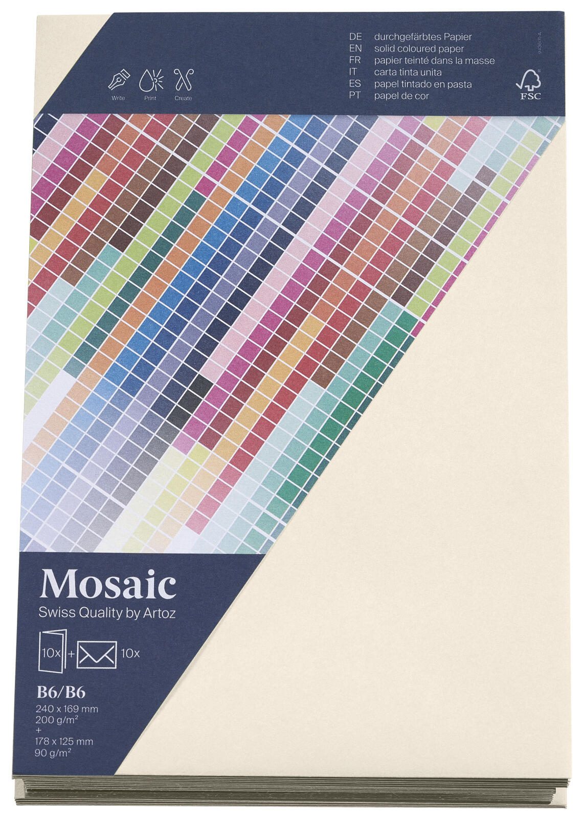 artoz Faltkarten mit Briefumschlägen DIN B6 elfenbein