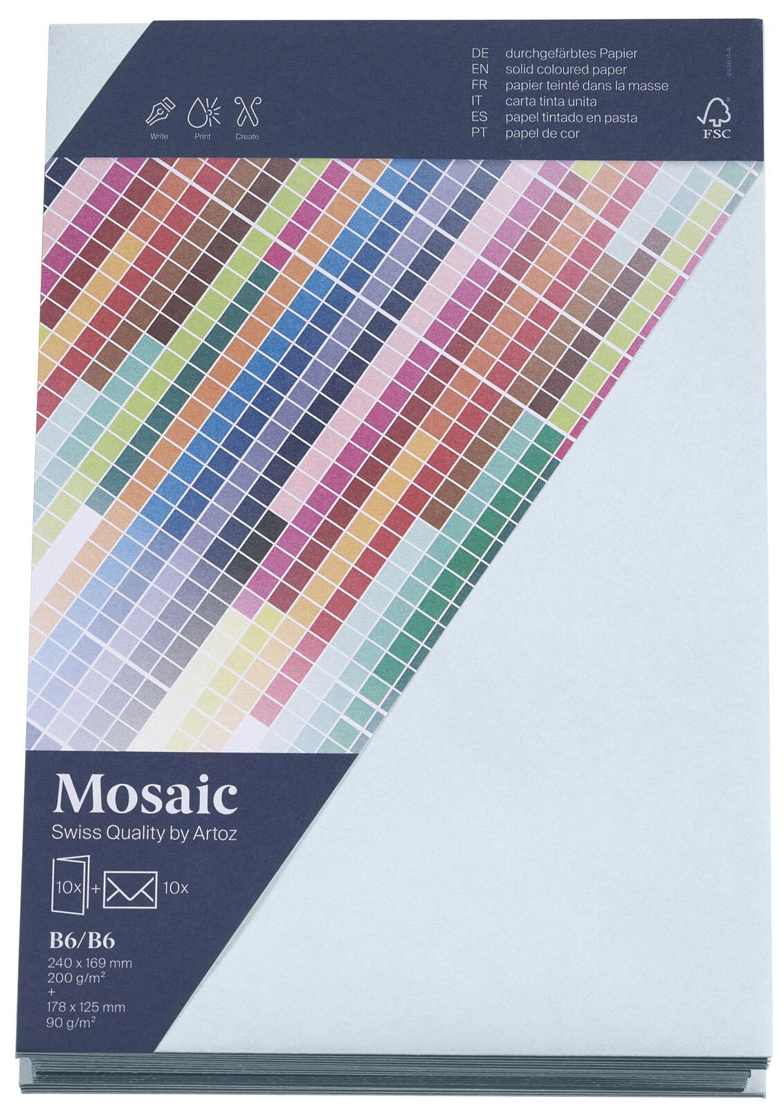 artoz Faltkarten mit Briefumschlägen DIN B6 hellblau