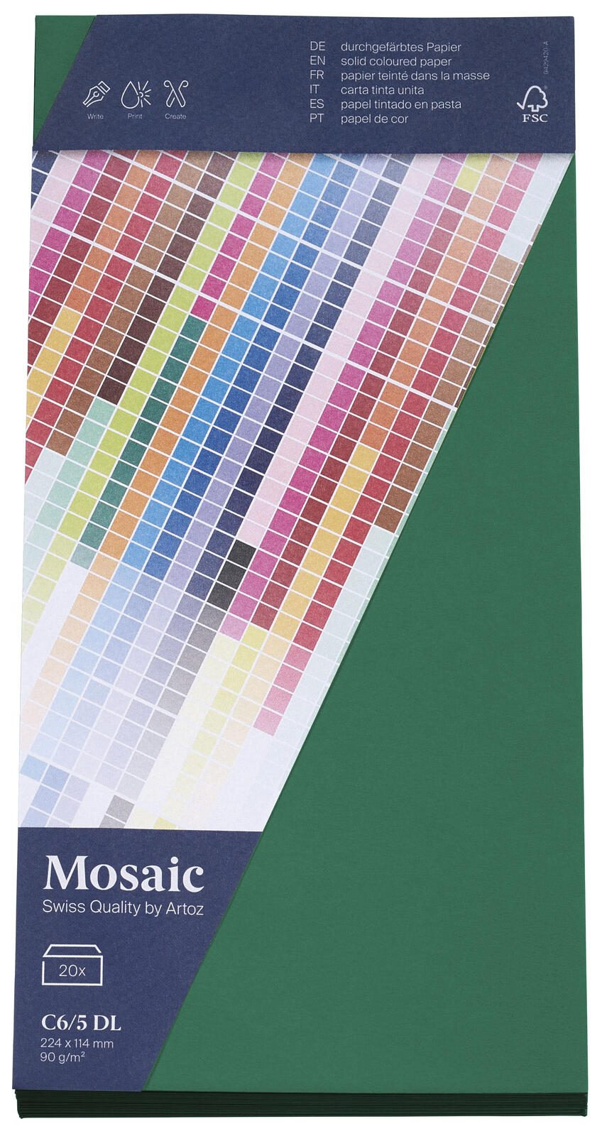 artoz Briefumschläge DIN lang ohne Fenster haftklebend