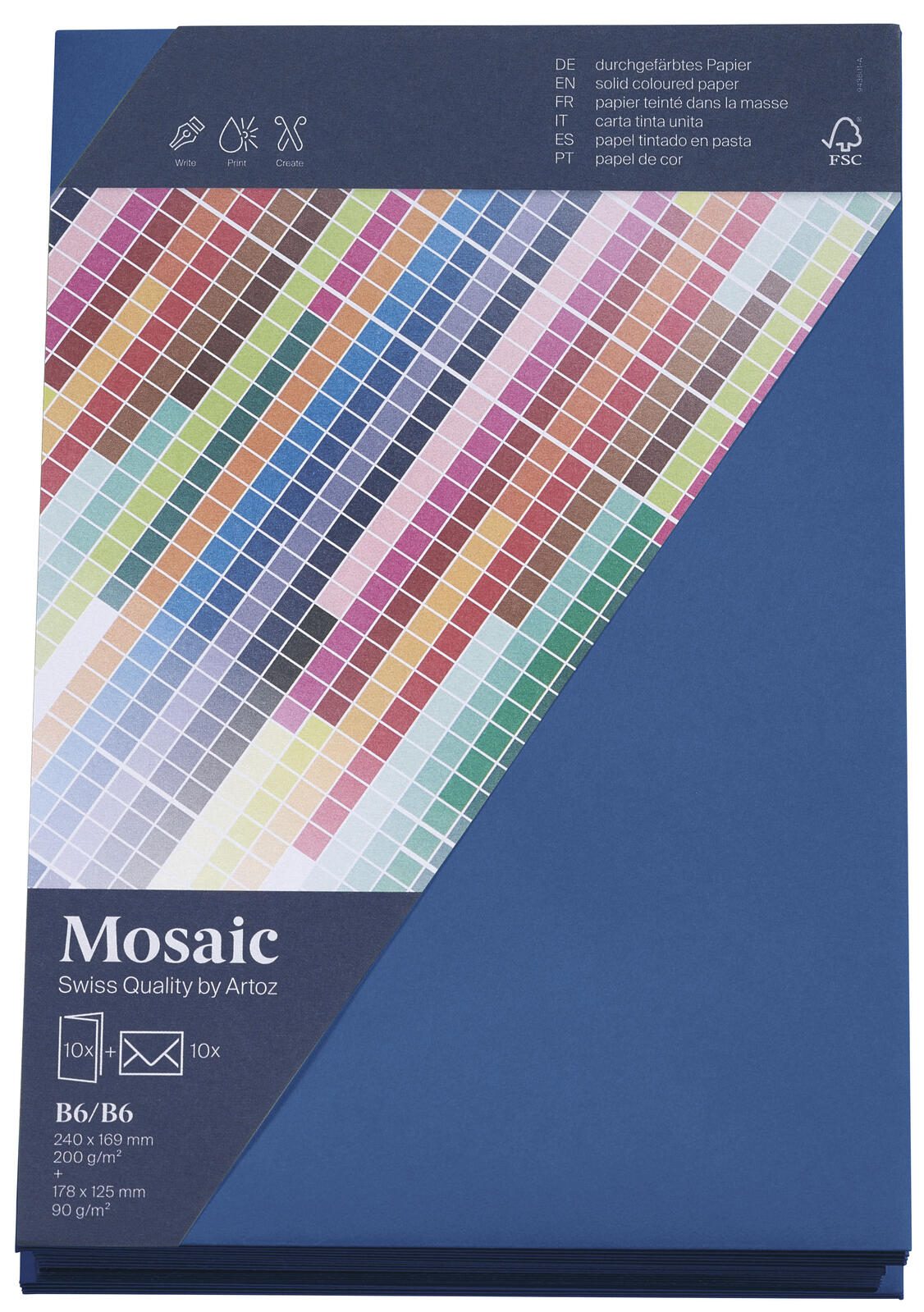 artoz Faltkarten mit Briefumschlägen DIN B6 marine