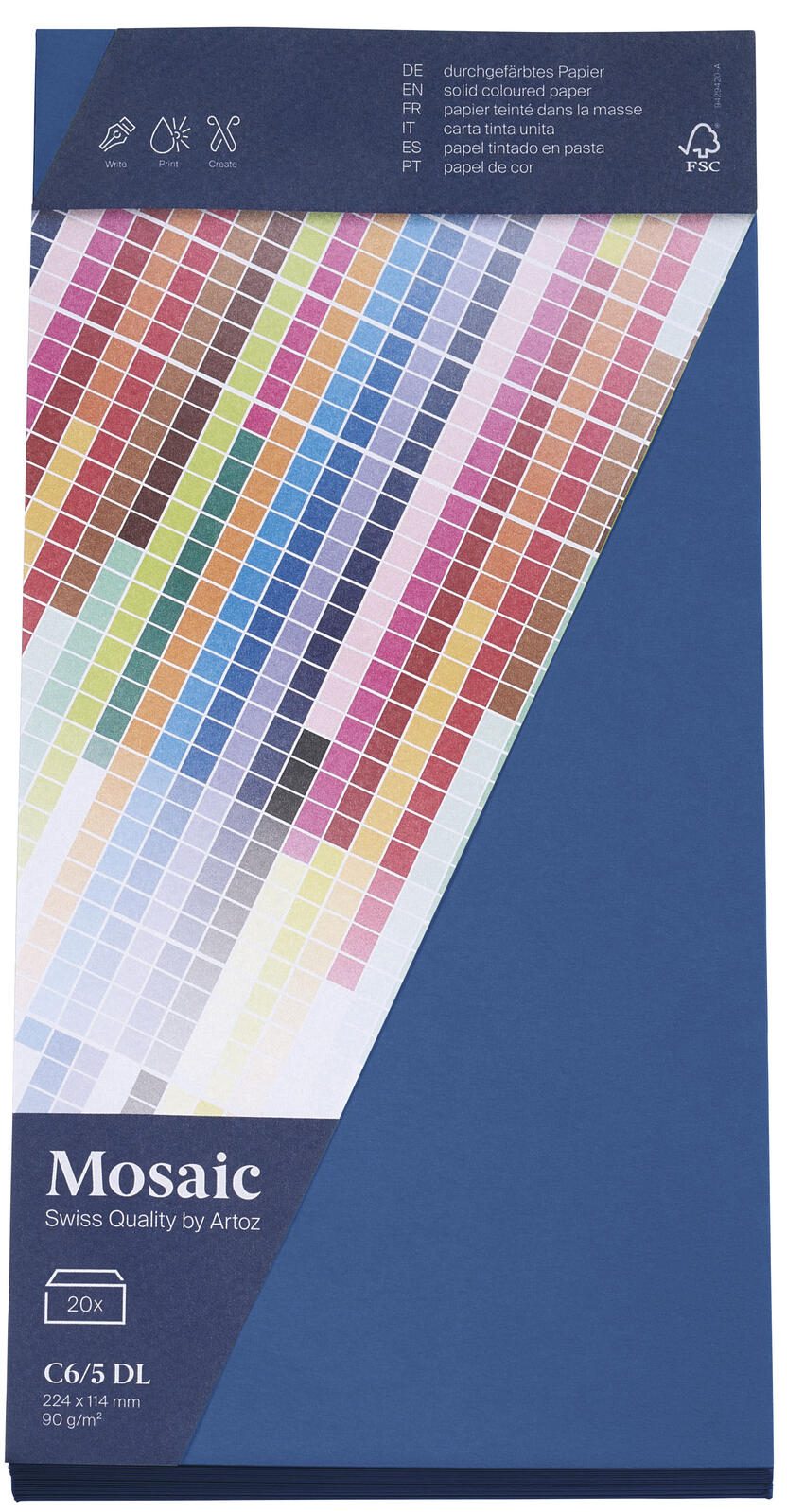 artoz Briefumschläge DIN lang ohne Fenster haftklebend