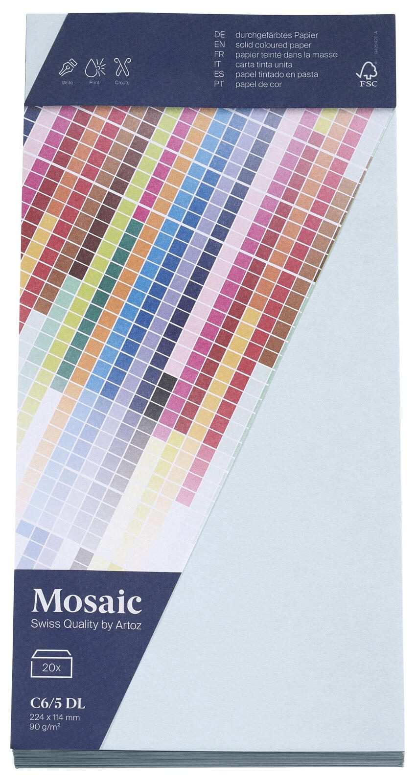 artoz Briefumschläge DIN lang ohne Fenster haftklebend