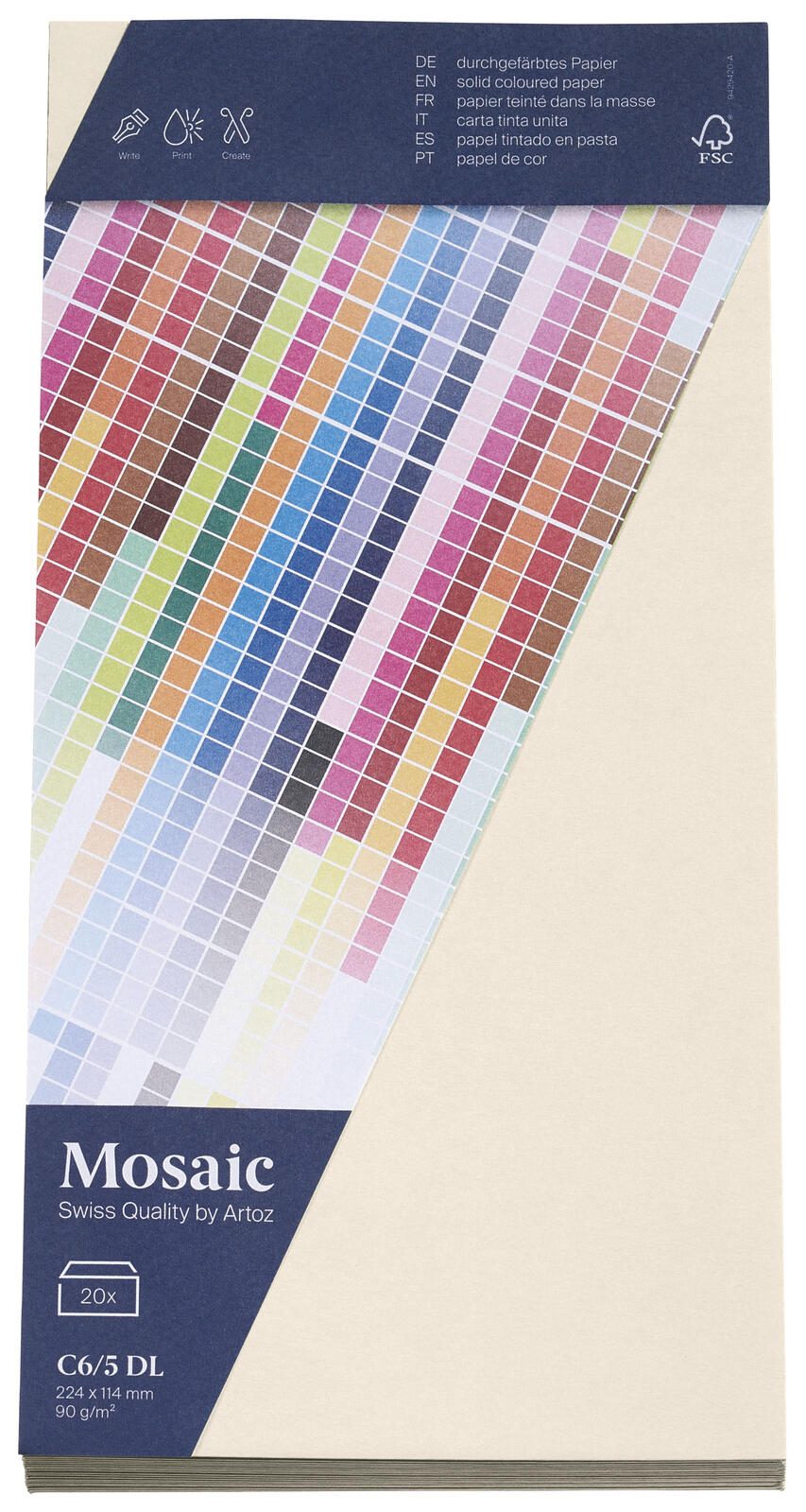 artoz Briefumschläge DIN lang ohne Fenster haftklebend