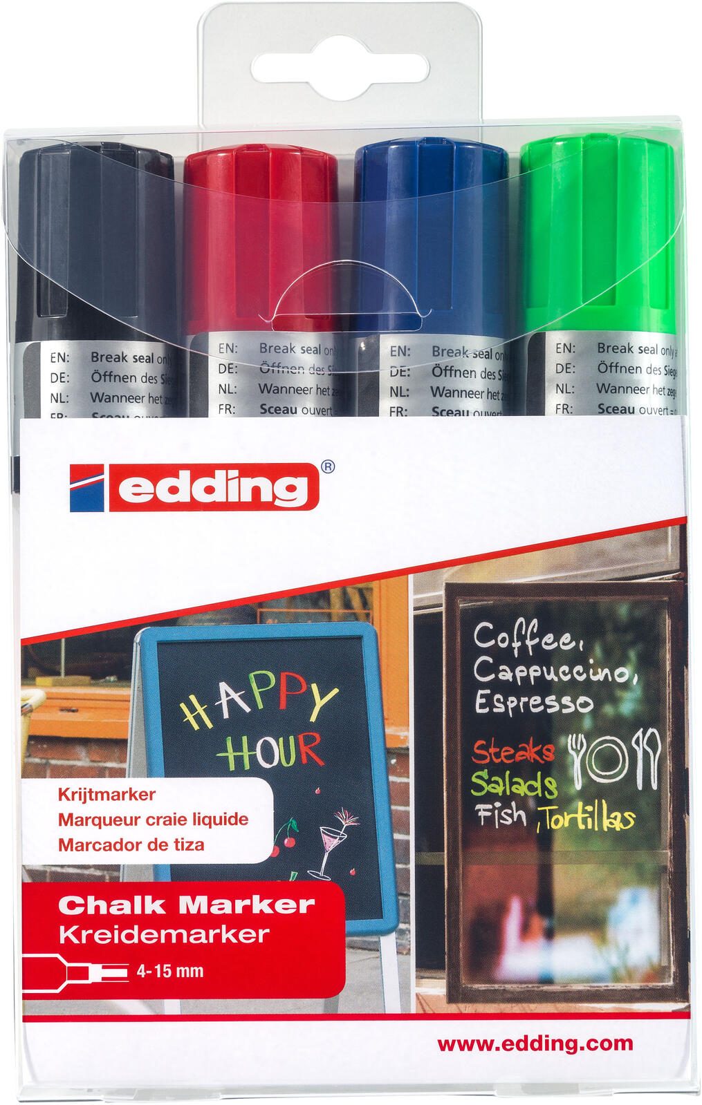 edding 4090 Kreidemarker 4.0 - 15.0 mm Mehrfarbig