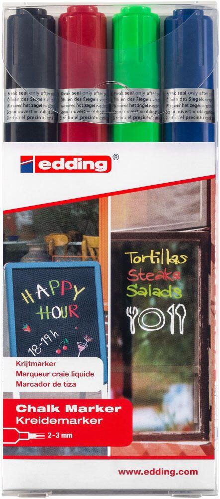edding 4095 Kreidemarker 2.0 - 3.0 mm Mehrfarbig