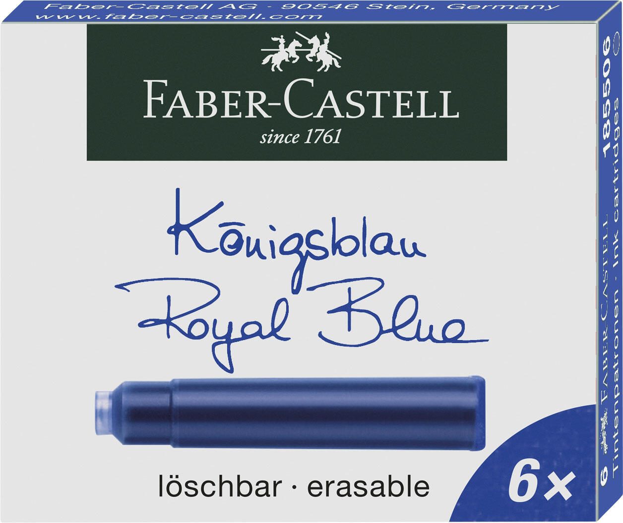 FABER-CASTELL Tintenpatronen für Füller königsblau