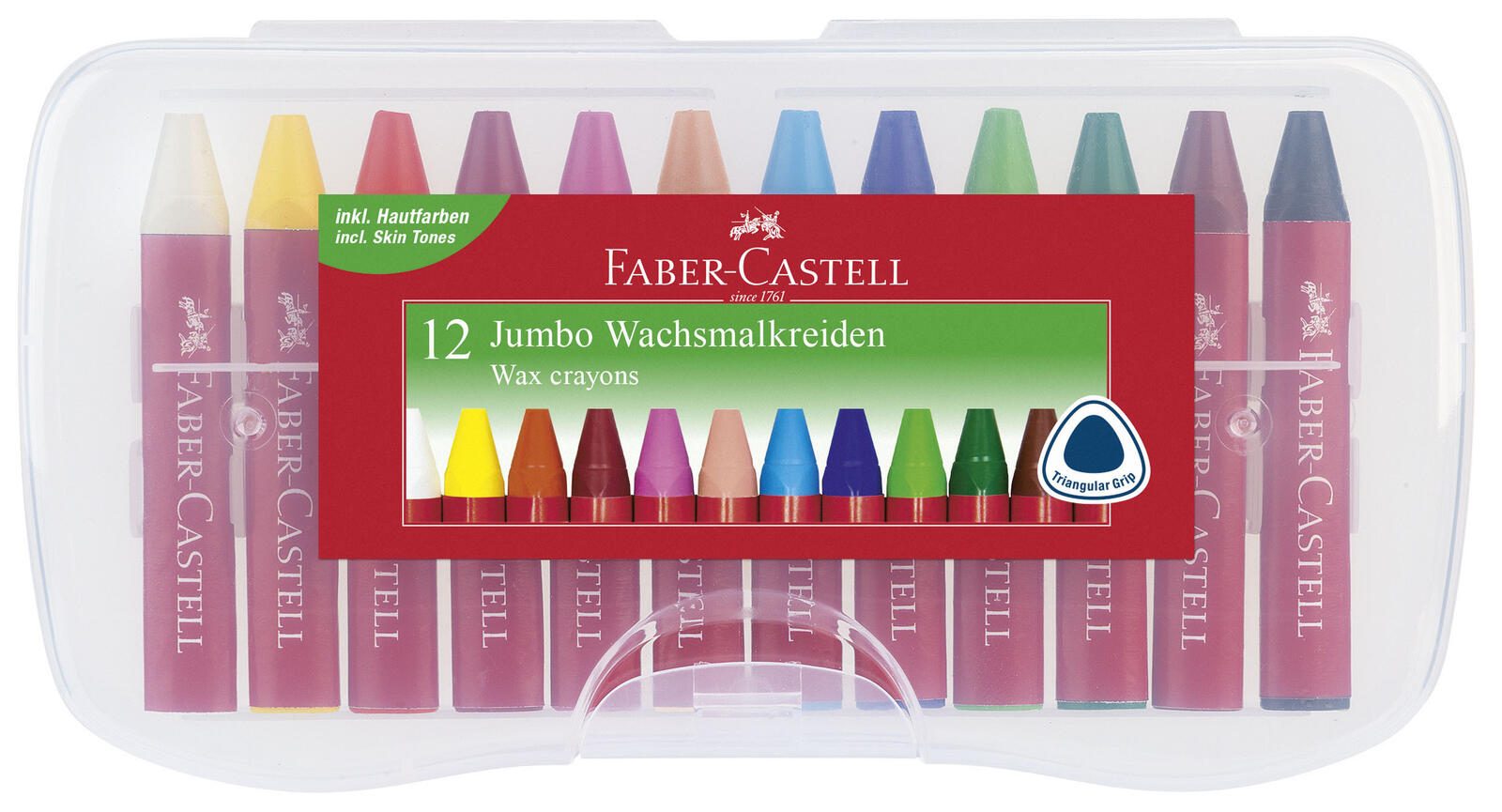 FABER-CASTELL Wachsmalstifte 12 Stifte