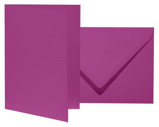 artoz Faltkarten mit Briefumschlägen DIN B6 fuchsia