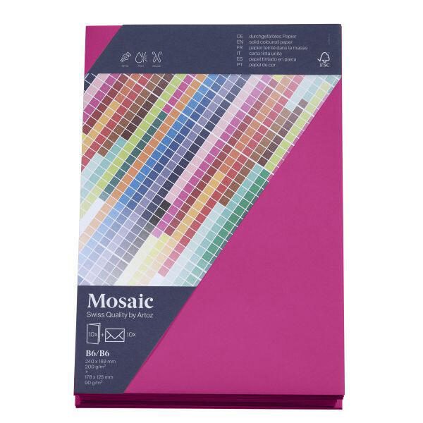 artoz Faltkarten mit Briefumschlägen DIN B6 fuchsia