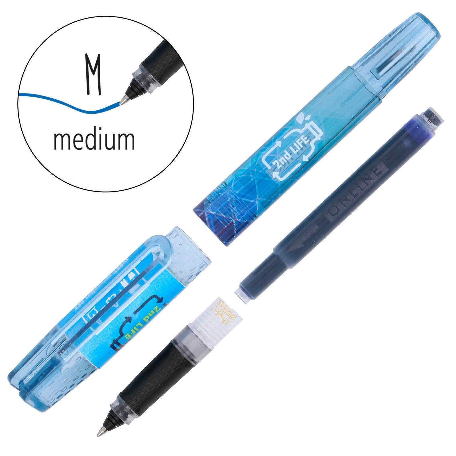 ONLINE® 54201/3D 2nd LIFE Tintenroller 0.75 mm Blau