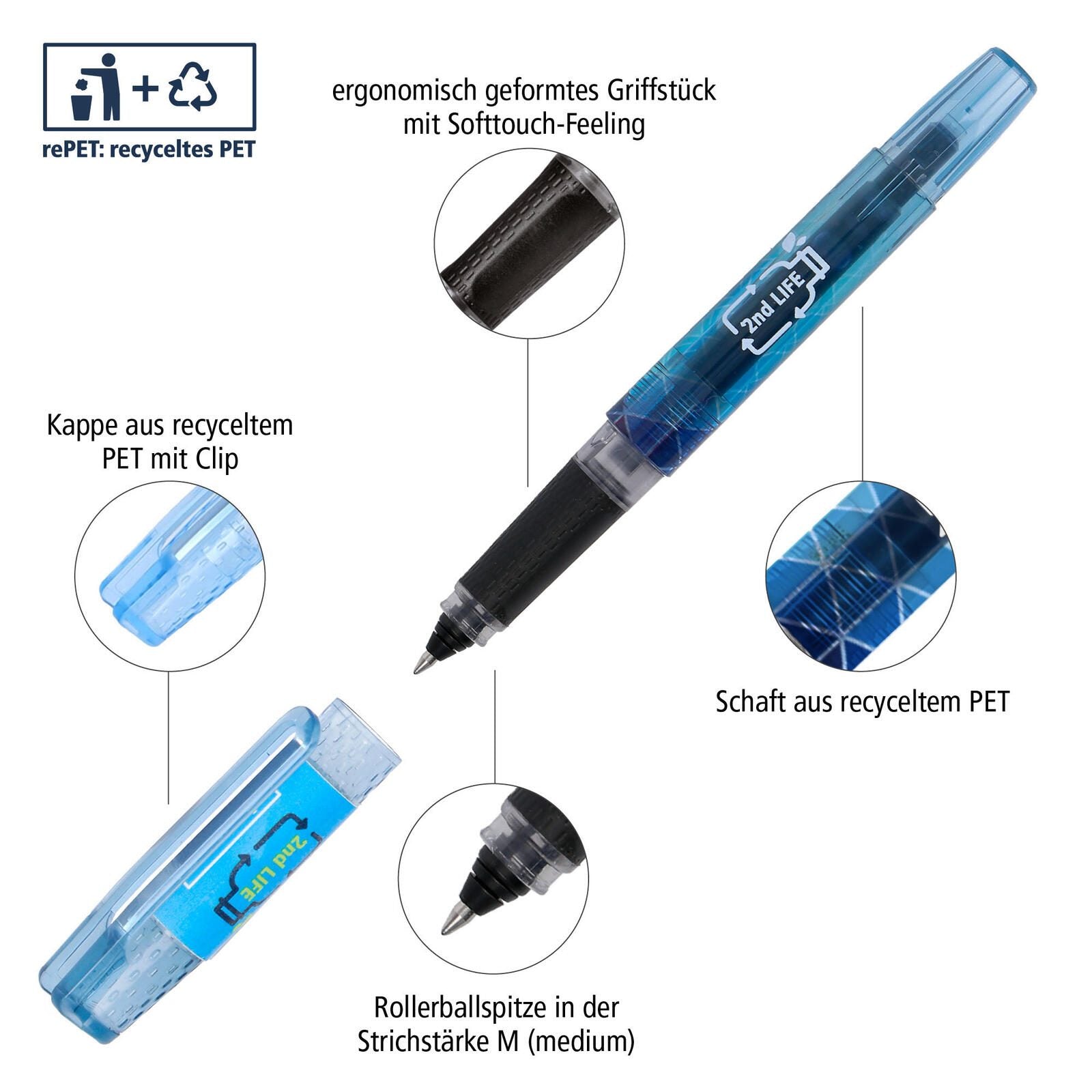 ONLINE® 54201/3D 2nd LIFE Tintenroller 0.75 mm Blau