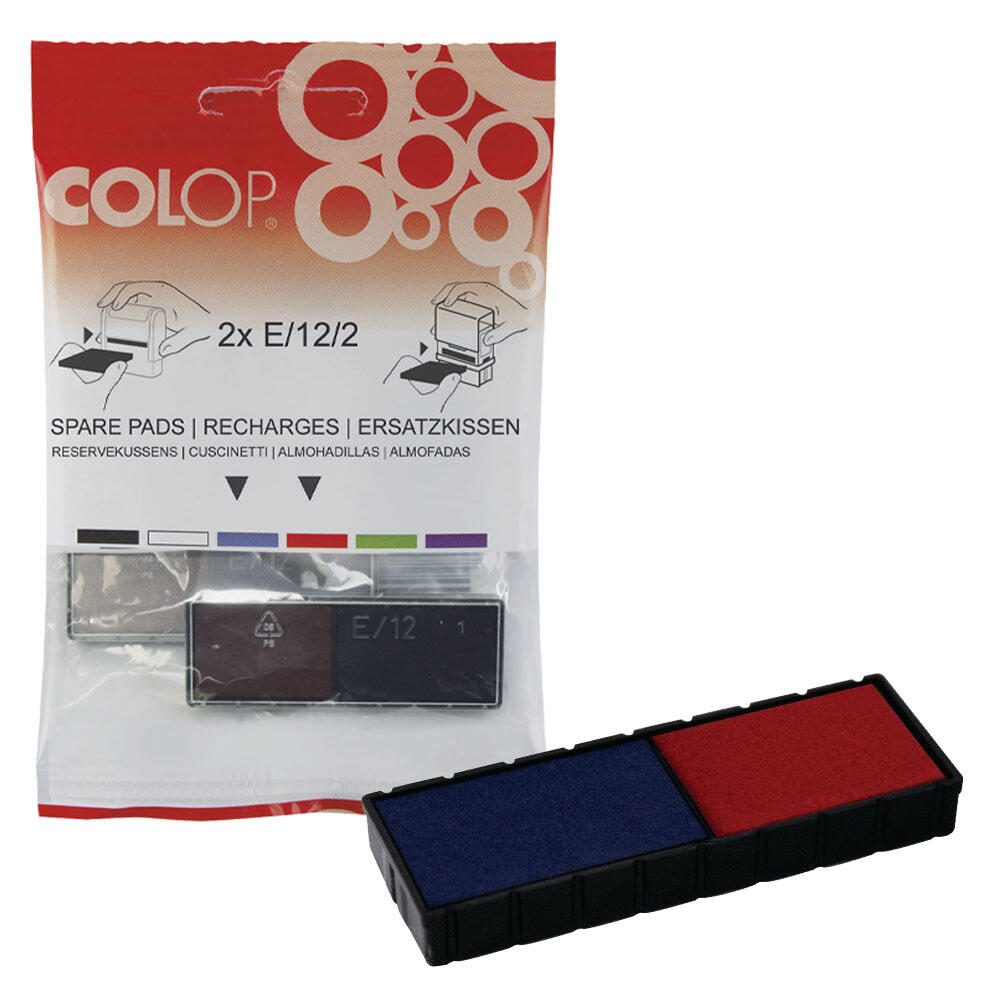 COLOP Ersatzstempelkissen 5,5 x 0,8 cm blau/rot