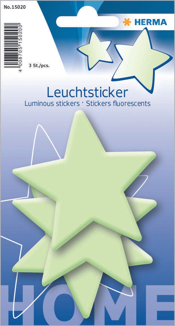 HERMA Leuchtaufkleber Sterne