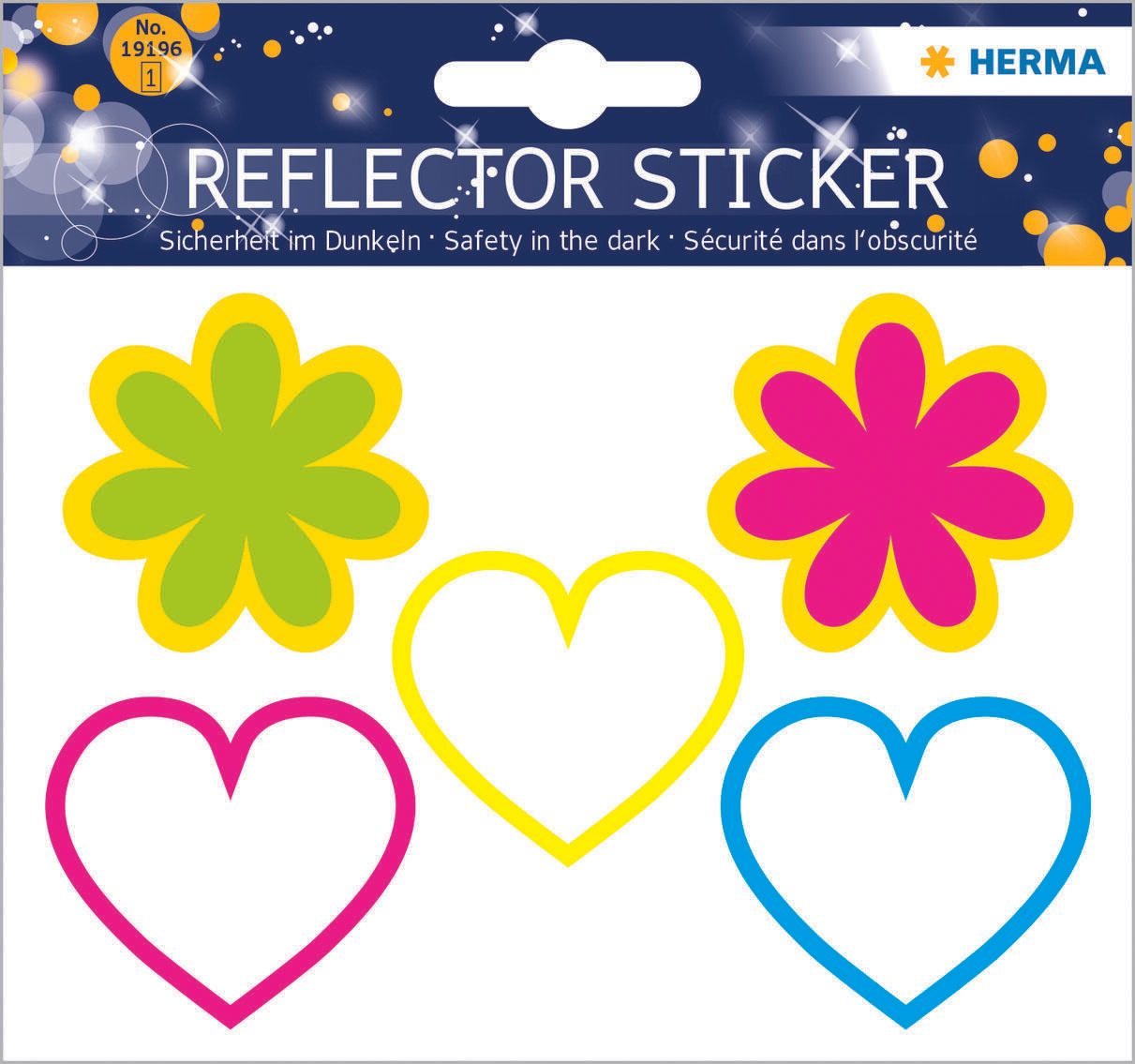 HERMA reflektierende Aufkleber Blumen und Herzen
