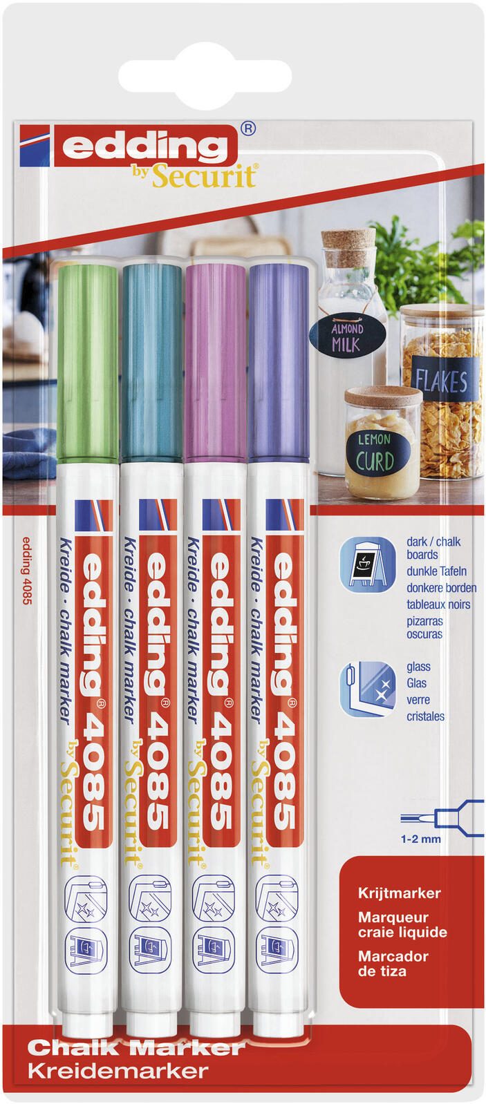 edding 4085 Kreidemarker 1.0 - 2.0 mm Mehrfarbig