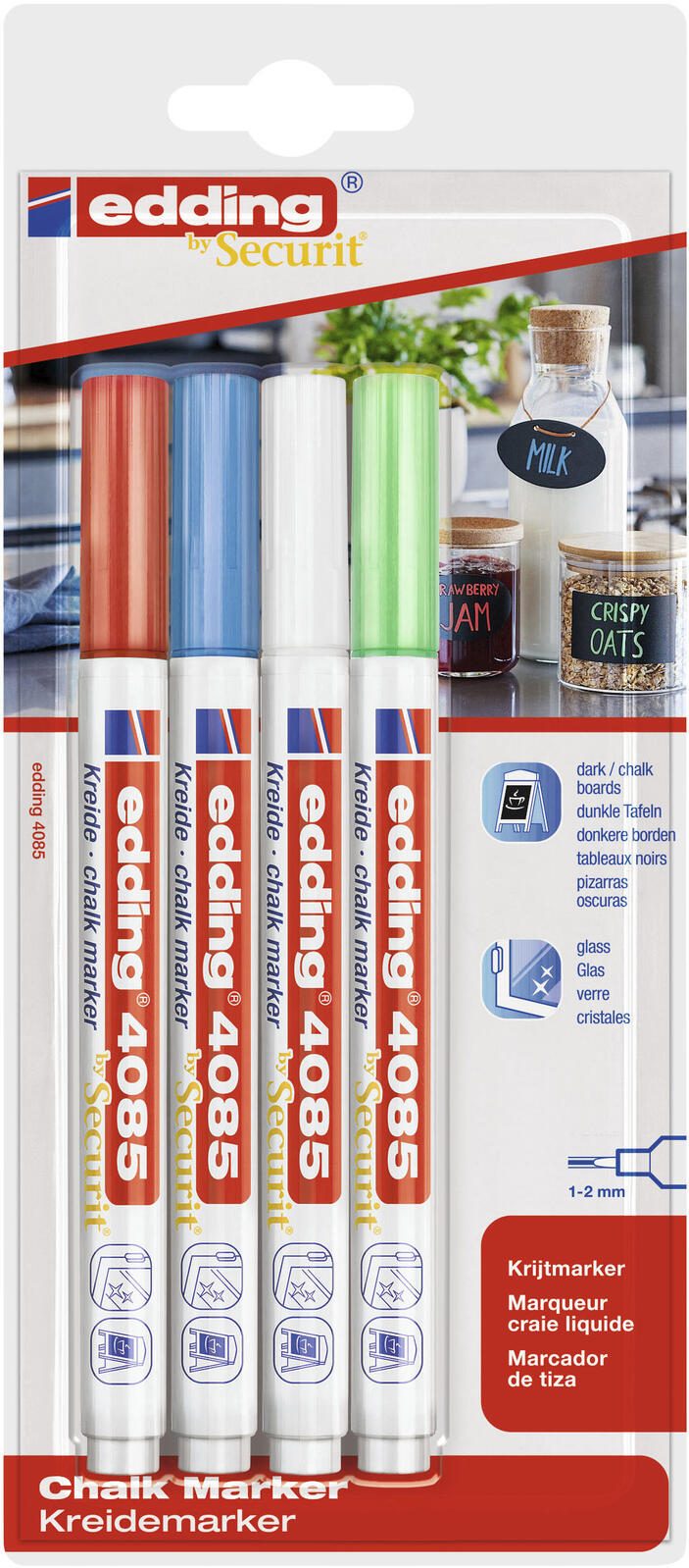 edding Kreidemarker 1.0 - 2.0 mm Mehrfarbig