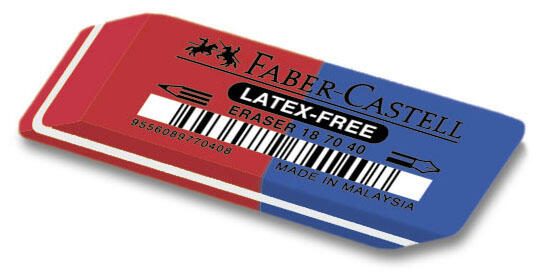 FABER-CASTELL Radiergummis rot/blau