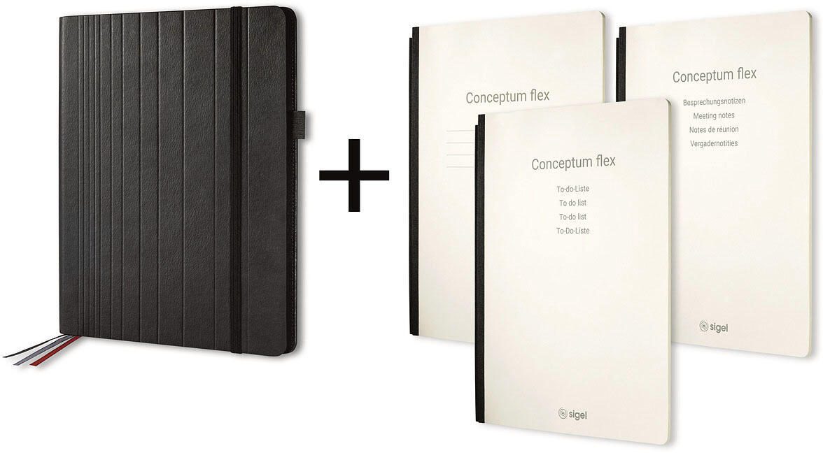 SIGEL Konferenzmappe flex für DIN A4 schwarz