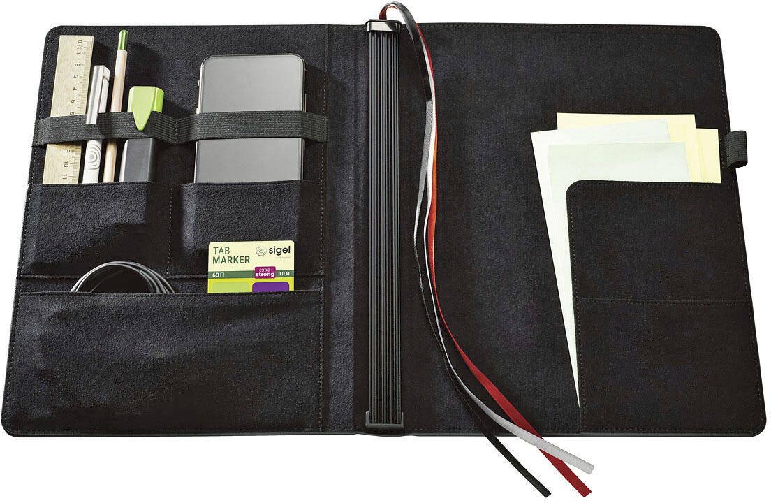 SIGEL Konferenzmappe flex für DIN A4 schwarz
