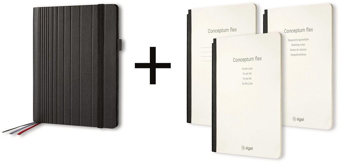 SIGEL Konferenzmappe flex für A5 schwarz
