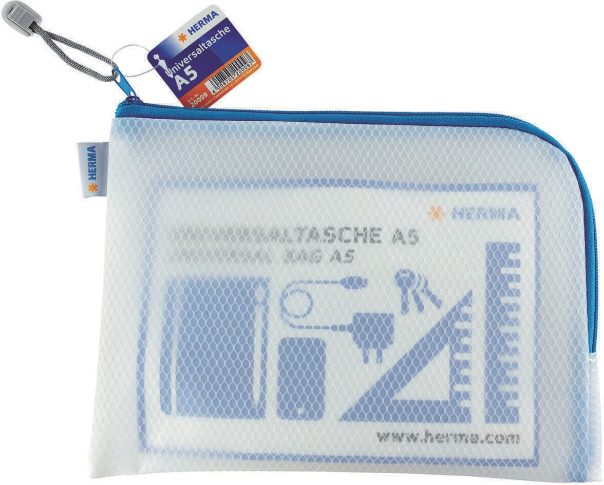 HERMA Reißverschlussbeutel A5 transparent