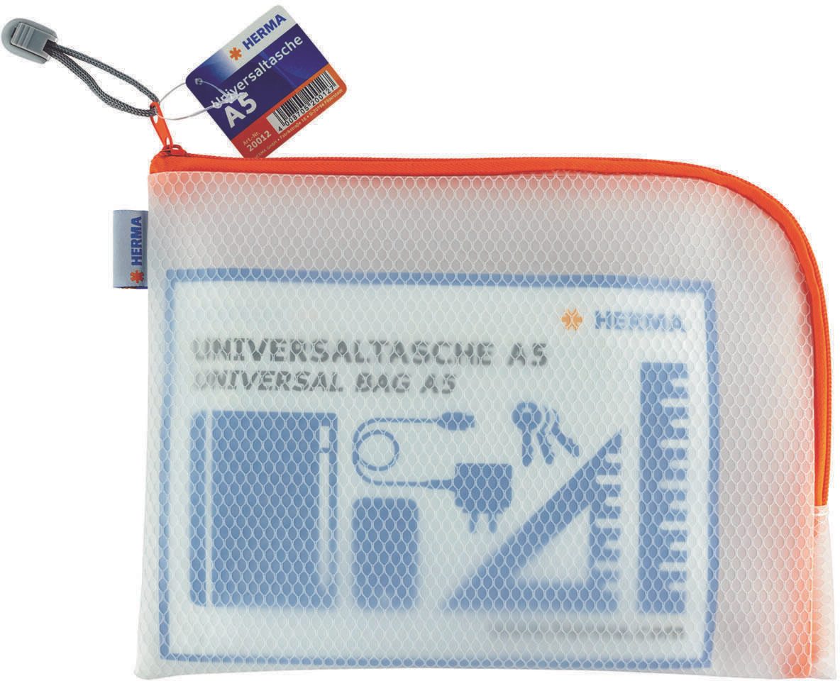 HERMA Reißverschlussbeutel A5 transparent