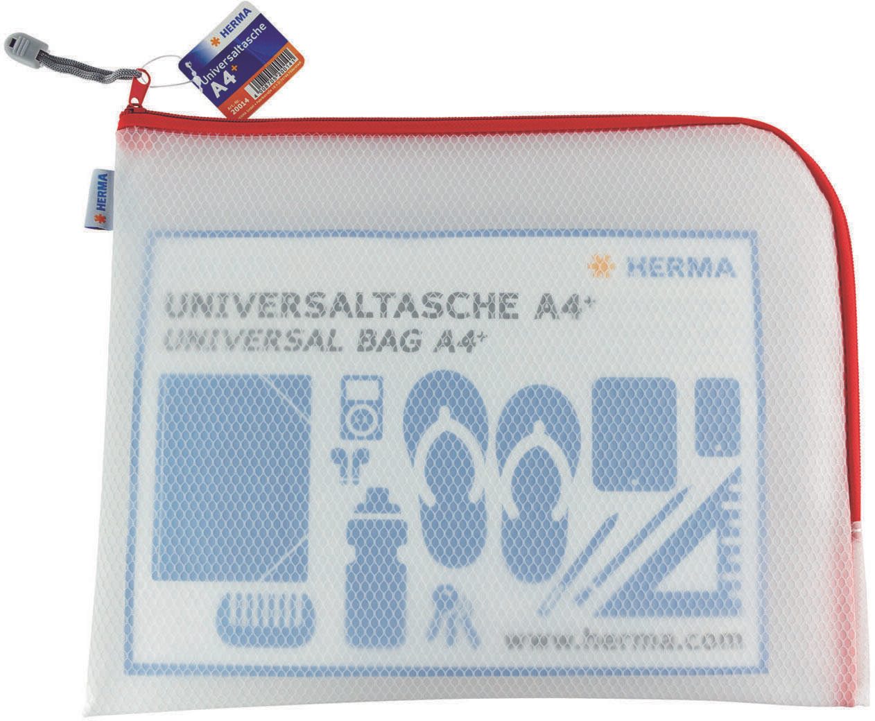 HERMA Reißverschlussbeutel A4 transparent