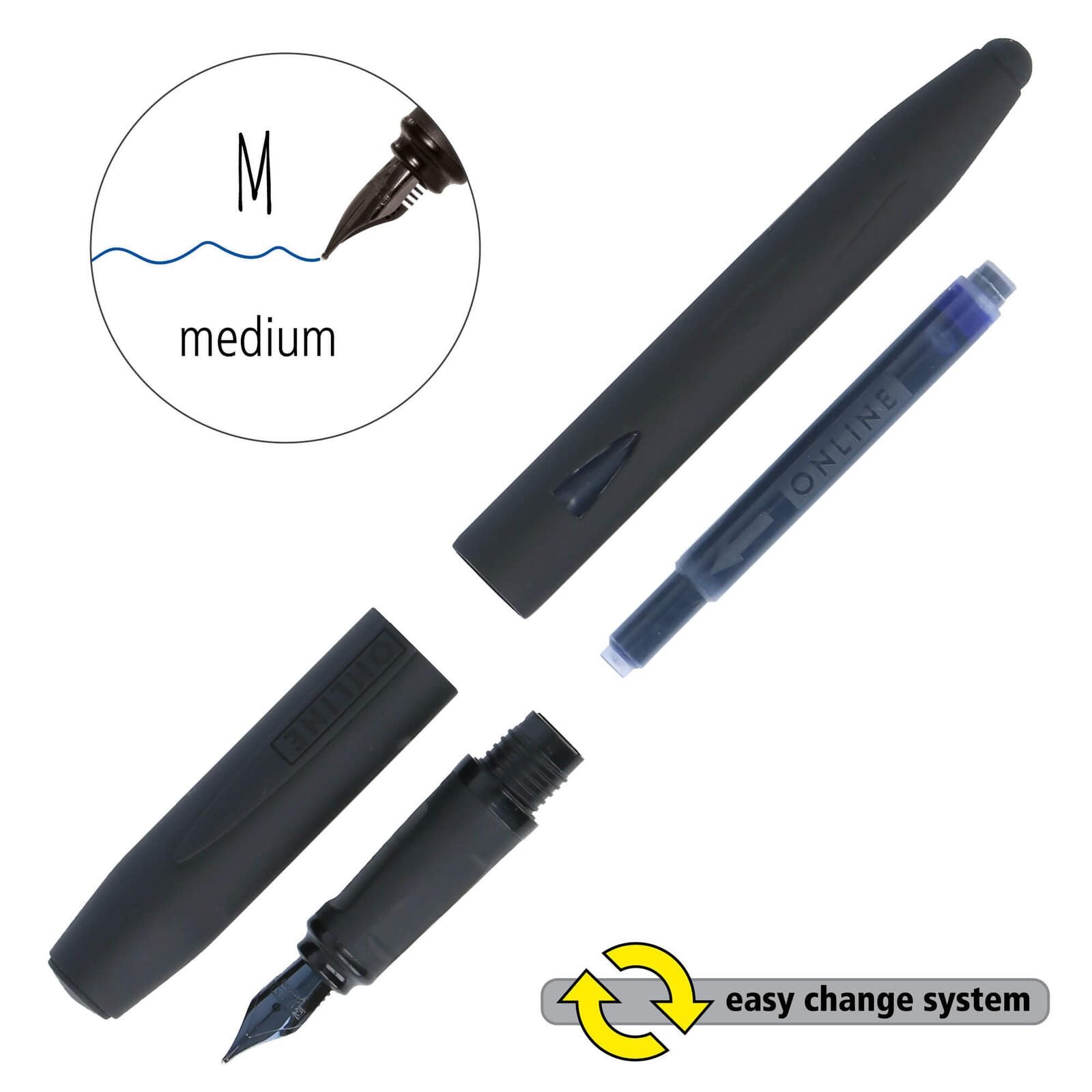 ONLINE® Patronenfüller schwarz