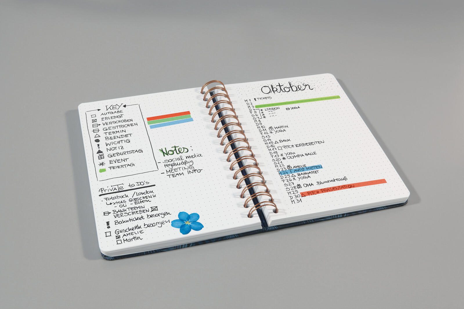 SIGEL Notizbuch ca. DIN A5 punktraster, 120 Seiten