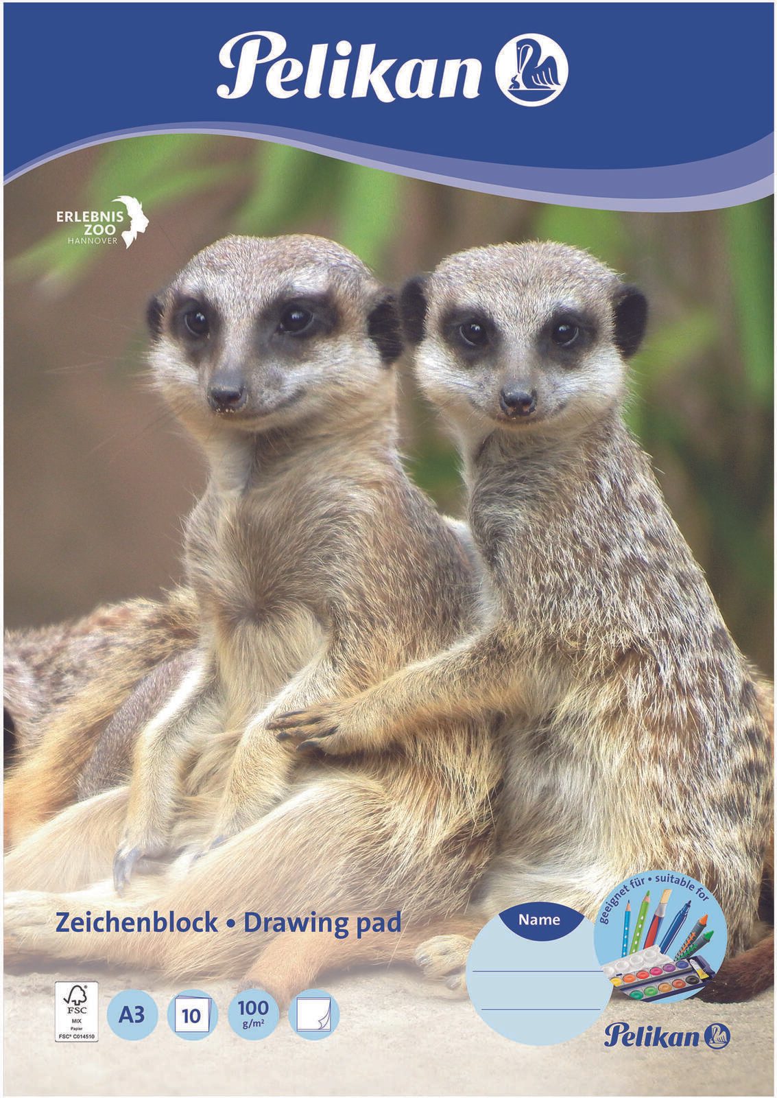 Pelikan Zeichenblock DIN A3 10 Blatt