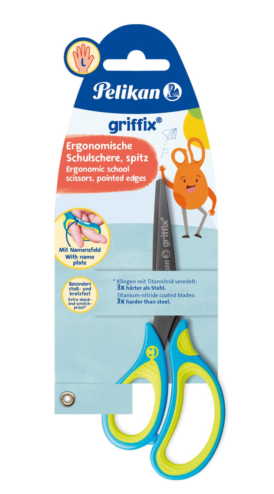 Pelikan Linkshänder-Papierschere 14 cm