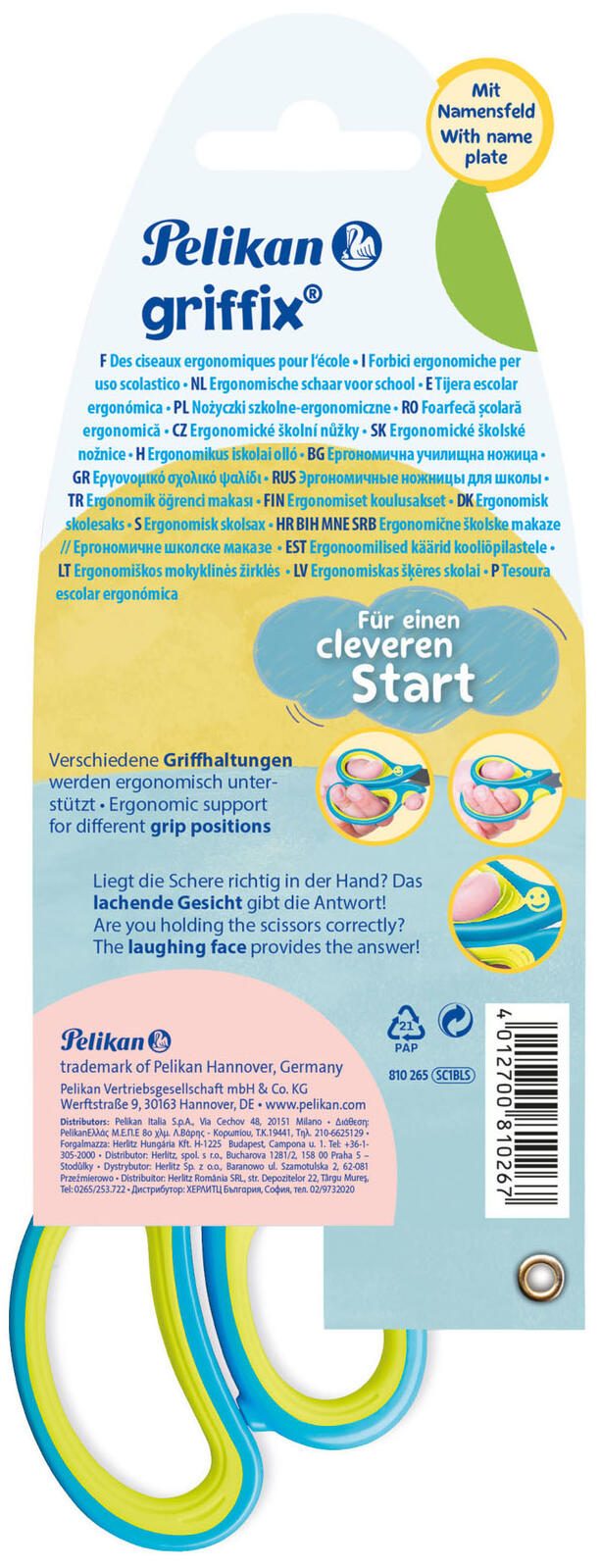 Pelikan Linkshänder-Papierschere 14 cm