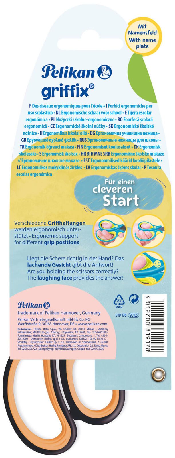 Pelikan Linkshänder-Papierschere 14 cm