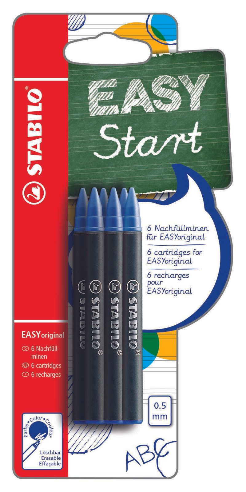 STABILO Tintenrollerminen 0.5 mm blau