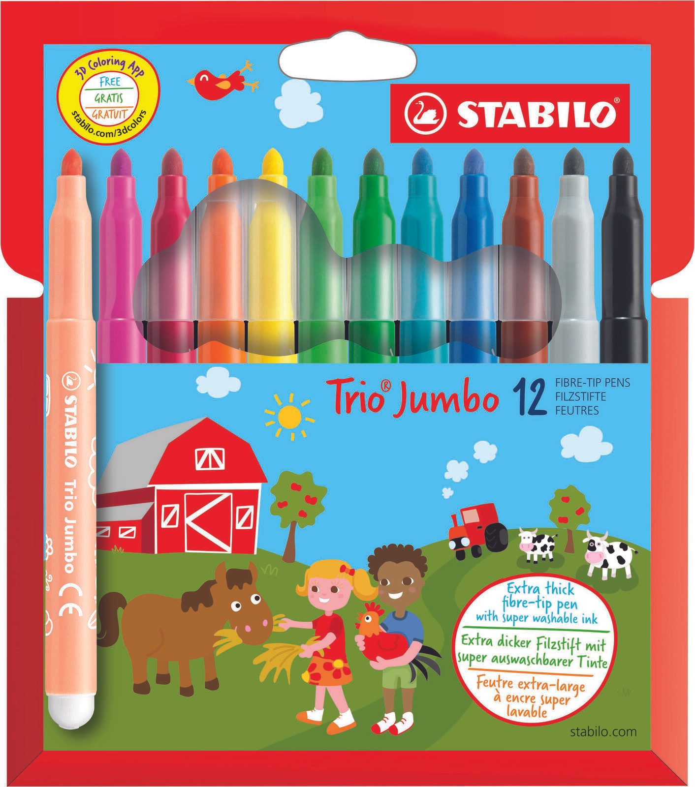 STABILO Filzstifte Mehrfarbig 3.0 mm