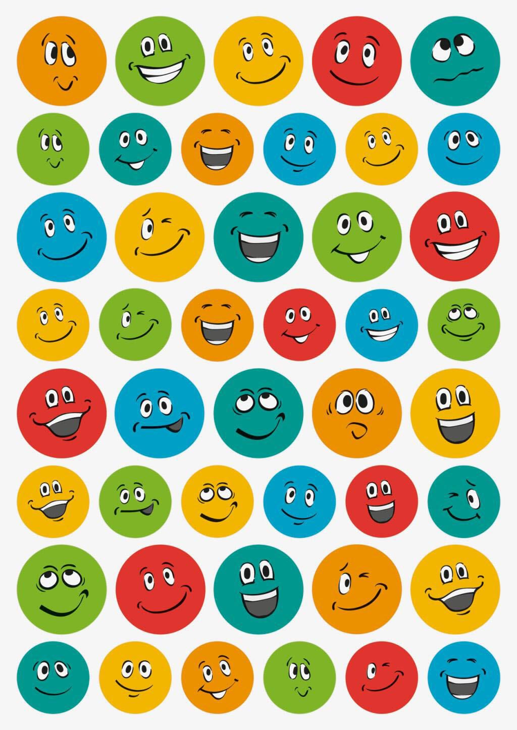 BRUNNEN Aufkleber-Set Smiley