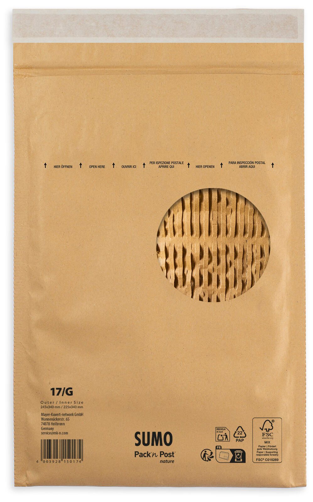 MAILmedia Polstertaschen für DIN C4 braun