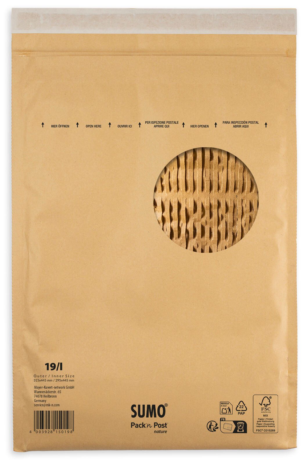 MAILmedia Polstertaschen für DIN B4 braun