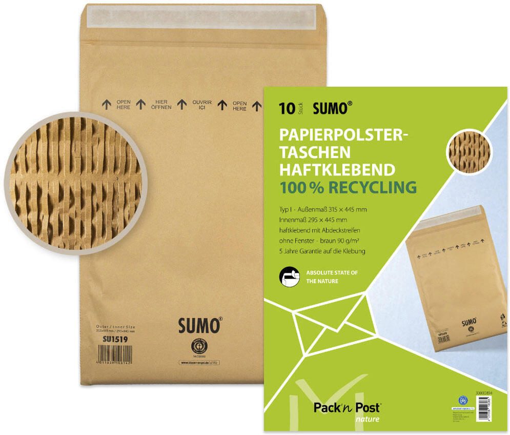 MAILmedia Polstertaschen für DIN B4 braun