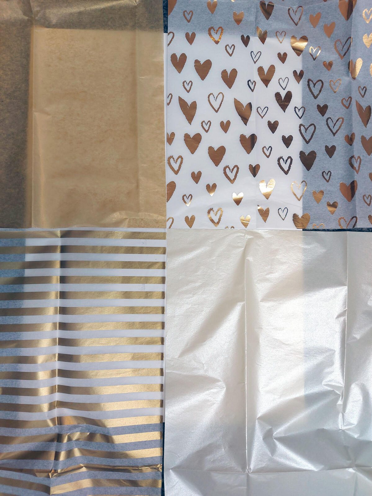 artoz Seidenpapier 50 cm x 70 cm gold/weiß