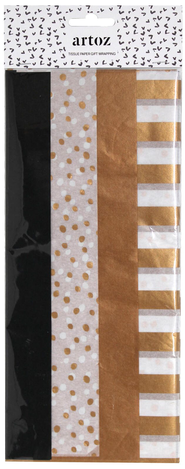 artoz Seidenpapier 50 cm x 70 cm kupfer/schwarz/weiß